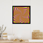 Psychedelic Five Arm Spiral Poster (Keuken)