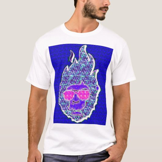 Psychedelic Flame Face Tee T-shirt (Voorkant)