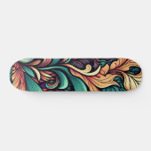 Psychedelic Floral Waterverf Skateboard (Horizontaal)