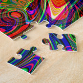 Psychedelic Florescent Abstract Twirls Legpuzzel (Zijkant)