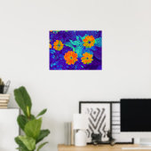 Psychedelic Flower Bed 02 Poster (Thuiskantoor)