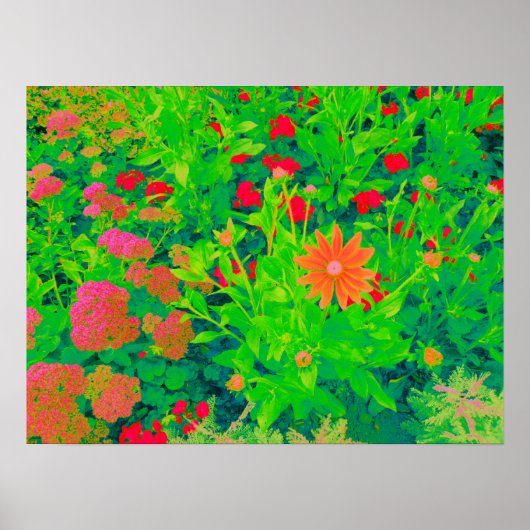 Psychedelic Flower Bed Poster (Voorkant)