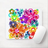 Psychedelic Flower MousePad Muismat (Met muis)