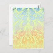 Psychedelic Flower Petals Briefkaart (Voorkant / Achterkant)