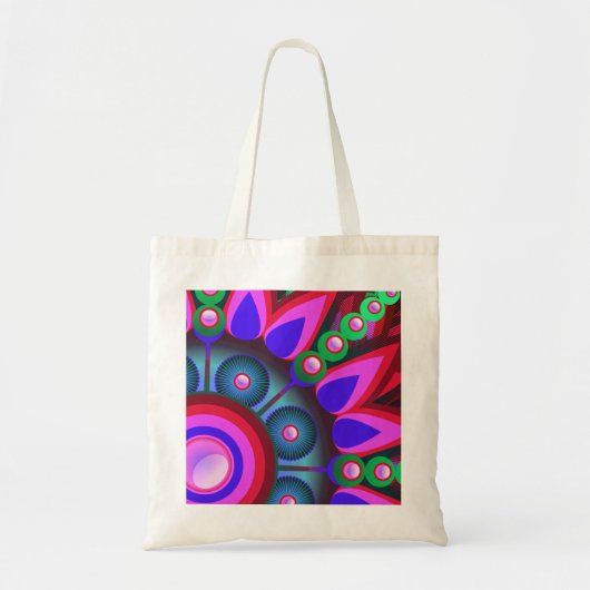 Psychedelic Flower Power Art Tote Bag (Voorkant)