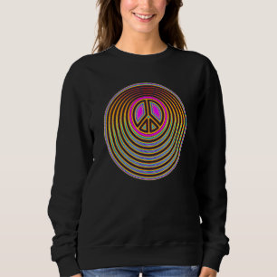 Psychedelic Flower Power Cut Out PEACE-teken 1 - F Trui