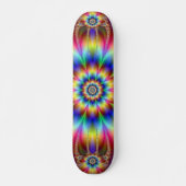 Psychedelic Flower Power Skateboard (Voorkant)