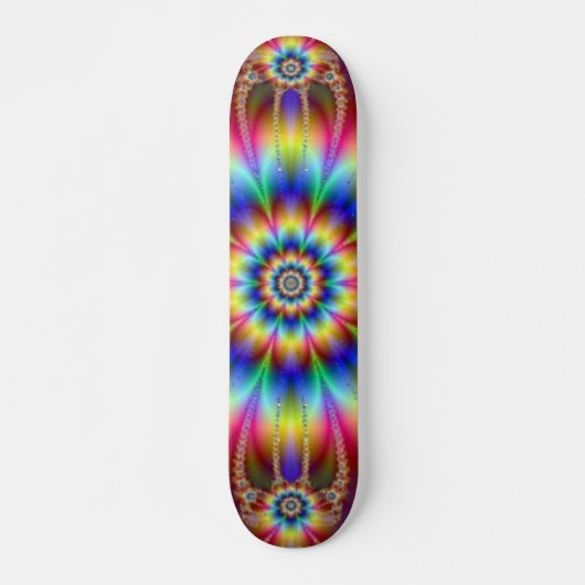 Psychedelic Flower Power Skateboard (Voorkant)