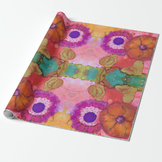 Psychedelic Flower Power Wrapping paper Cadeaupapier