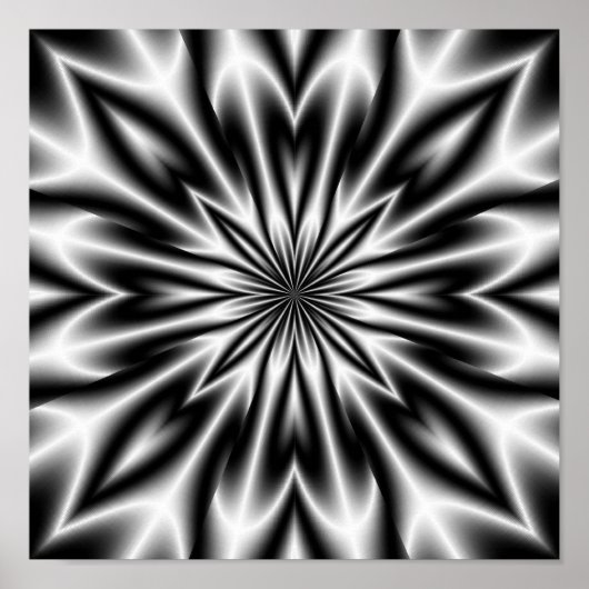 Psychedelic Flower X-Ray Poster (Voorkant)