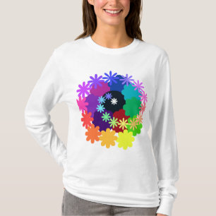 Psychedelic Flowers Long Hoeve Shirt