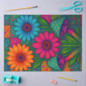 Psychedelic Flowers & Mushrooms Decoupage Tissuepapier (Craft)