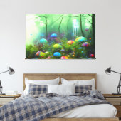 Psychedelic Forest: Colorful Wall Art Print (Insitu (Slaapkamer))