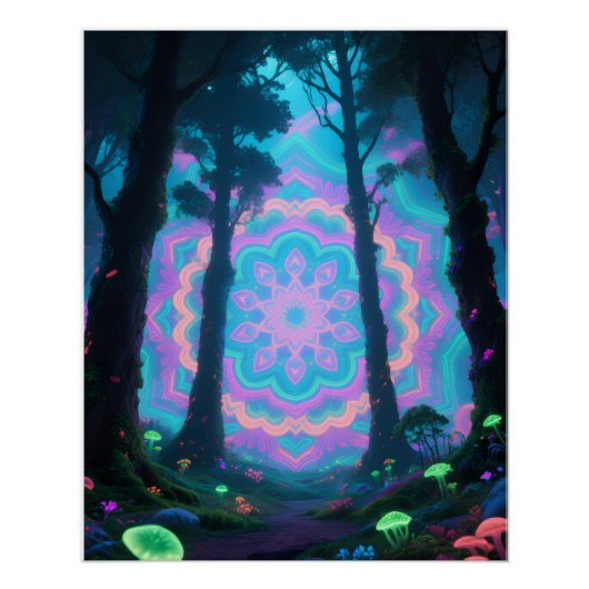 Psychedelic forest poster (Devant)