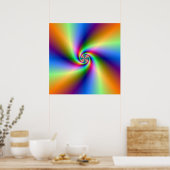 Psychedelic Four Wind Spiral Poster (Keuken)