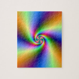 Psychedelic Four Wind Spiral Puzzle Legpuzzel