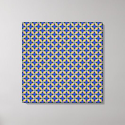 Psychedelic Four Winds Spiral tiled Canvas Print (Voorkant)