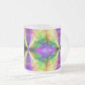 Psychedelic Fractal 85 ~ Frosted Glass Mok (Voorkant rechts)