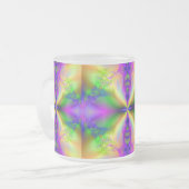 Psychedelic Fractal 85 ~ Frosted Glass Mok (Voorkant links)