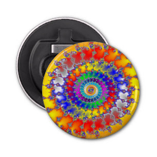 Psychedelic Fractal Button Flesopener