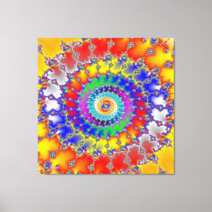 Psychedelic Fractal Canvas Afdruk