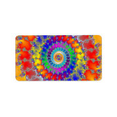 Psychedelic Fractal Etiket (Voorkant)