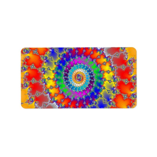 Psychedelic Fractal Etiket (Voorkant)