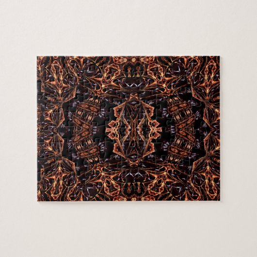 Psychedelic Fractal Fire Pattern Legpuzzel (Horizontaal)