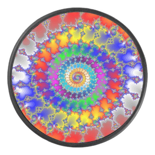 Psychedelic Fractal Hockey Puck (Voorkant)