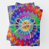 Psychedelic Fractal Inpakpapier Vel (In situ)