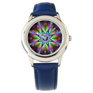 Psychedelic Fractal Kaleidoscope Horloge