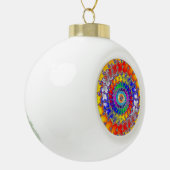 Psychedelic Fractal Keramische Bal Ornament (Links)