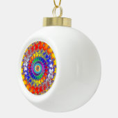 Psychedelic Fractal Keramische Bal Ornament (Rechts)