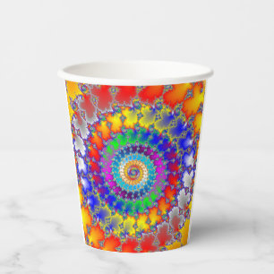 Psychedelic Fractal Papieren Bekers