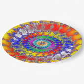 Psychedelic Fractal Papieren Bordje (Gekanteld)