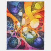 Psychedelic Fractal Pattern Fleece Deken (Voorkant)