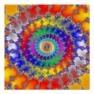 Psychedelic Fractal Perfect Poster