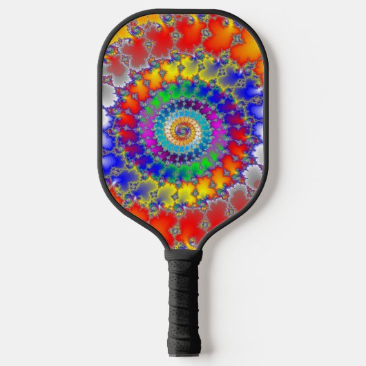 Psychedelic Fractal Pickleball Paddle (Voorkant)