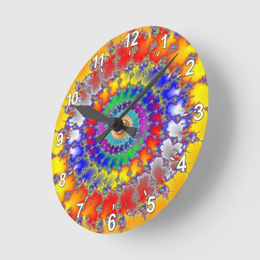 Psychedelic Fractal Ronde Klok (Hoek)