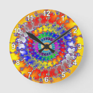 Psychedelic Fractal Ronde Klok