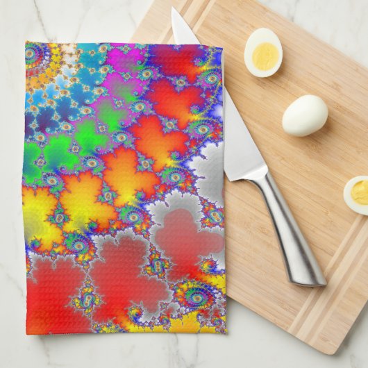 Psychedelic Fractal Theedoek (Quarter Fold)