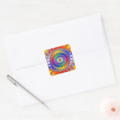 Psychedelic Fractal Vierkante Sticker (Envelop)