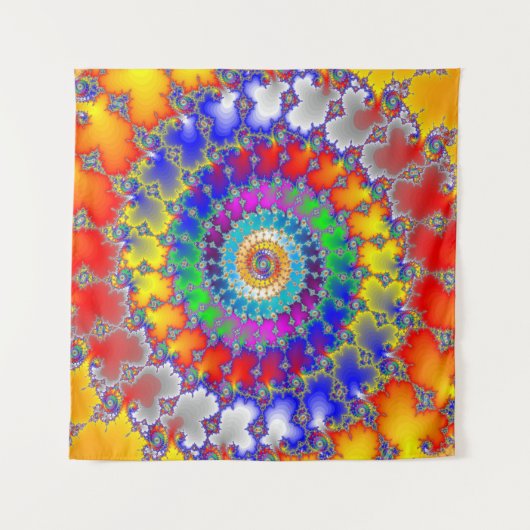 Psychedelic Fractal Wandkleed (Voorkant (horizontaal))