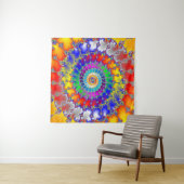 Psychedelic Fractal Wandkleed (In Situ (horizontaal))