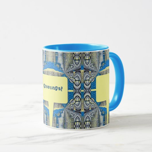 Psychedelic Fun Fractal Pattern & Text Mok (Voorkant rechts)