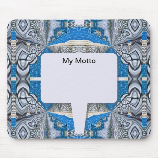 Psychedelic Fun Fractal Pattern & Text Muismat (Voorkant)