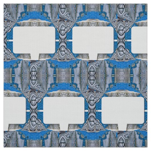 Psychedelic Fun Fractal Pattern & Text Stof (Swatch)