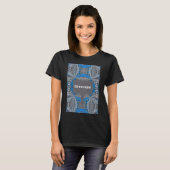 Psychedelic Fun Fractal Pattern & Text T-shirt (Voorkant volledig)