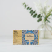 Psychedelic Fun Fractal Pattern & Text Visitekaartje (Staand voorkant)