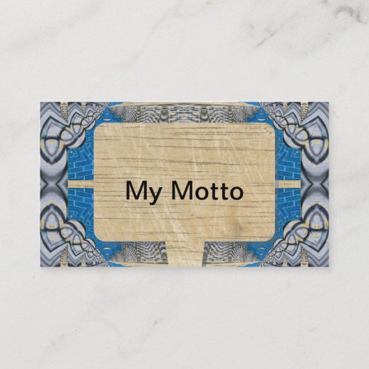 Psychedelic Fun Fractal Pattern & Text Visitekaartje (Achterkant)